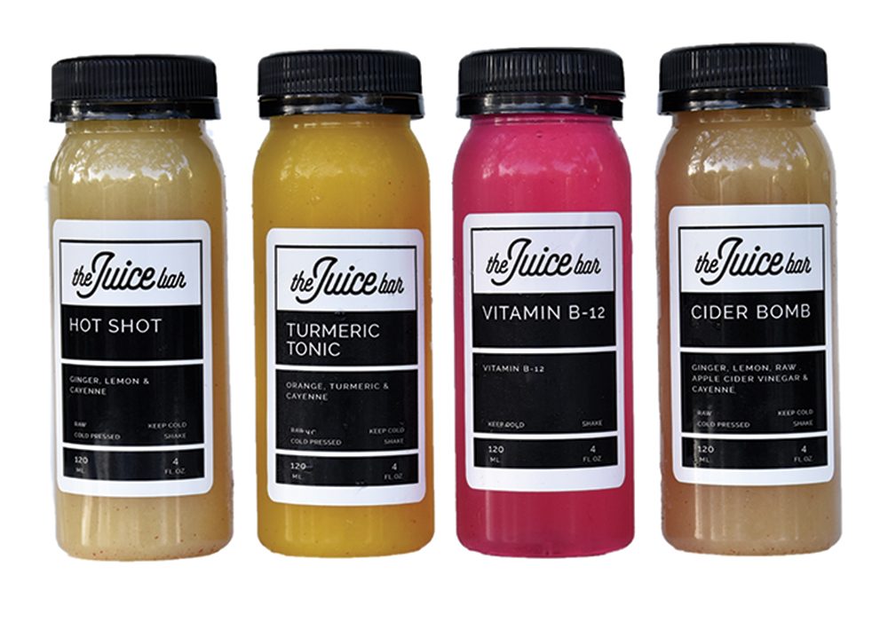 Bottled wellness shots: Cider Bomb, Vitamin B-12, Hot Shot and Turmeric Tonic